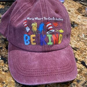 Dr. Seuss Be Kind Maroon Baseball Hat Cap